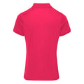 Hot Pink - Back - Premier Damen Coolchecker Piqué Polo-Shirt - Polohemd, Kurzarm