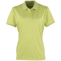 Limette - Front - Premier Damen Coolchecker Piqué Polo-Shirt - Polohemd, Kurzarm