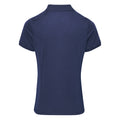 Marineblau - Back - Premier Damen Coolchecker Piqué Polo-Shirt - Polohemd, Kurzarm