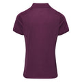 Aubergine - Back - Premier Damen Coolchecker Piqué Polo-Shirt - Polohemd, Kurzarm