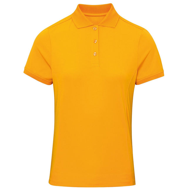 Sonnenblumengelb - Front - Premier Damen Coolchecker Piqué Polo-Shirt - Polohemd, Kurzarm
