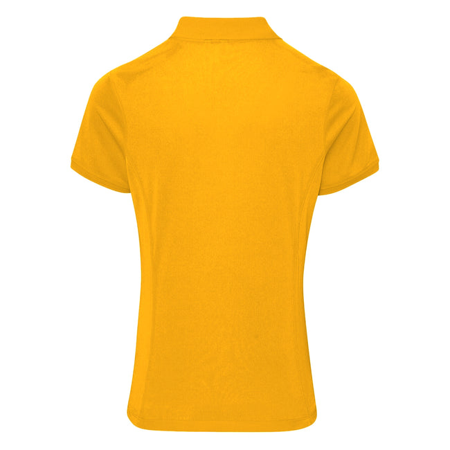 Sonnenblumengelb - Back - Premier Damen Coolchecker Piqué Polo-Shirt - Polohemd, Kurzarm
