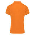 Neon Orange - Back - Premier Damen Coolchecker Piqué Polo-Shirt - Polohemd, Kurzarm