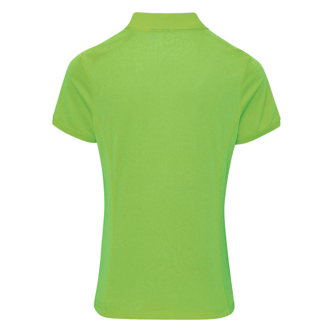 Neon Grün - Back - Premier Damen Coolchecker Piqué Polo-Shirt - Polohemd, Kurzarm