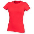 Signalrot - Side - Skinni Fit Damen Feel Good Stretch T-Shirt, Kurzarm
