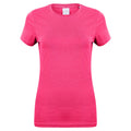 Fuchsia - Front - Skinni Fit Damen Feel Good Stretch T-Shirt, Kurzarm