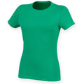 Grün - Back - Skinni Fit Damen Feel Good Stretch T-Shirt, Kurzarm