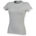 Grau meliert - Side - Skinni Fit Damen Feel Good Stretch T-Shirt, Kurzarm