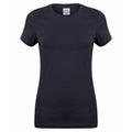 Marineblau - Front - Skinni Fit Damen Feel Good Stretch T-Shirt, Kurzarm