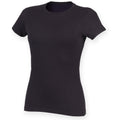 Marineblau - Back - Skinni Fit Damen Feel Good Stretch T-Shirt, Kurzarm