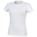 Weiß - Back - Skinni Fit Damen Feel Good Stretch T-Shirt, Kurzarm