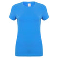 Blau meliert - Front - Skinni Fit Damen Feel Good Stretch T-Shirt, Kurzarm