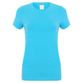 Surfblau - Front - Skinni Fit Damen Feel Good Stretch T-Shirt, Kurzarm