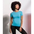 Stein Blau - Back - Skinni Fit Damen Feel Good Stretch T-Shirt, Kurzarm