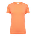 Koralle - Front - Skinni Fit Damen Feel Good Stretch T-Shirt, Kurzarm