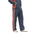 Marineblau-Rot-Weiß - Front - Finden & Hales Kinder Trainingshose - Sporthose mit Kontraststreifen