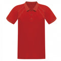 Klassik Rot - Front - Regatta Hardwear Herren Coolweave Kurzarm Polo Shirt