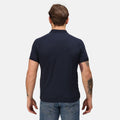 Marineblau - Side - Regatta Hardwear Herren Coolweave Kurzarm Polo Shirt