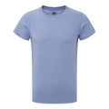 Blau Marl - Front - Russell Jungen Kurzarm HD T-Shirt