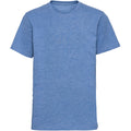 Blau Marl - Front - Russel Junior Jungen Kurzarm HD T-Shirt