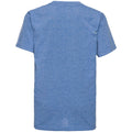 Blau Marl - Back - Russel Junior Jungen Kurzarm HD T-Shirt