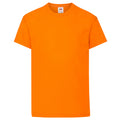 Orange - Front - Fruit Of The Loom Kinder Original Kurzarm T-Shirt