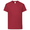 Ziegel Rot - Front - Fruit Of The Loom Kinder Original Kurzarm T-Shirt