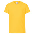 Sonnenblumengelb - Front - Fruit Of The Loom Kinder Original Kurzarm T-Shirt