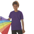 Violett - Back - Fruit Of The Loom Kinder Original Kurzarm T-Shirt