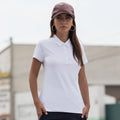 Weiß - Back - Skinnifit Damen Polo-Shirt, kurzärmlig