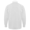 Weiß-Weiß - Back - Front Row Herren Polo-Shirt, Langarm