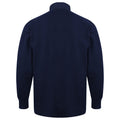 Marineblau-Marineblau - Side - Front Row Herren Polo-Shirt, Langarm
