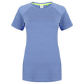 Blau meliert-Blau - Front - Tombo Teamsport Damen Slim Fit T-Shirt, kurzärmlig