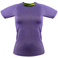 Violett meliert-Violett - Front - Tombo Teamsport Damen Slim Fit T-Shirt, kurzärmlig