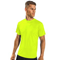 Neongelb - Back - Tri Dri Herren Fitness T-Shirt, kurzärmlig