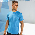 Saphir - Back - Tri Dri Herren Fitness T-Shirt, kurzärmlig
