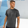 Anthrazit - Back - Tri Dri Herren Fitness T-Shirt, kurzärmlig