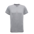 Silber meliert - Front - Tri Dri Herren Fitness T-Shirt, kurzärmlig