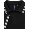 Schwarz-Weiß - Back - Asquith & Fox Herren Polo-Shirt, kurzärmlig