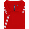 Rot-Weiß - Back - Asquith & Fox Herren Polo-Shirt, kurzärmlig