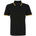 Schwarz-Gelb - Front - Asquith & Fox Herren Polo-Shirt, kurzärmlig