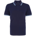 Marineblau-Kornblume - Front - Asquith & Fox Herren Polo-Shirt, kurzärmlig