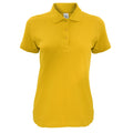 Gold - Front - B&C Damen Safran Kurzarm Polo-Shirt
