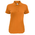 Orange - Front - B&C Damen Safran Kurzarm Polo-Shirt