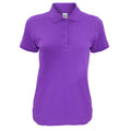 Violett - Front - B&C Damen Safran Kurzarm Polo-Shirt