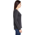 Kohle - Side - American Apparel Damen Ultra Wash T-Shirt, langärmlig