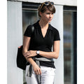 Schwarz - Back - Nimbus Damen Harvard Stretch Deluxe Polo Shirt
