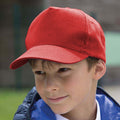 Rot - Back - Result Headwear Kinder Boston 65-35 Polycotton Kappe