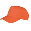 Orange - Front - Result Headwear Kinder Boston 65-35 Polycotton Kappe