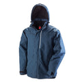 Marineblau - Front - Result Herren Work-Guard Denim Textur Rugged Jacke